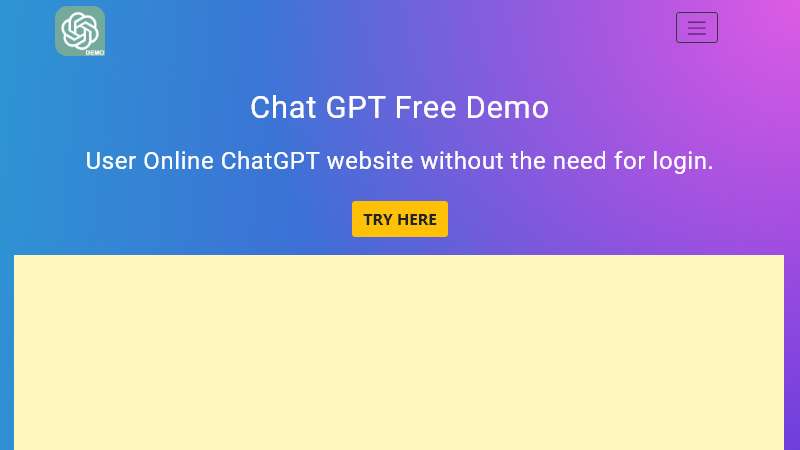 ChatGPT Demo Homepage Image