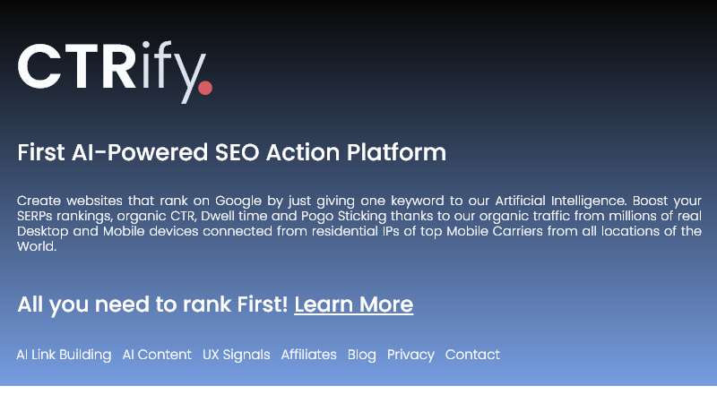 CTRify Homepage Image