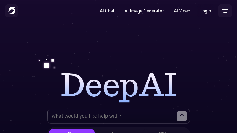 DeepAI Homepage Image