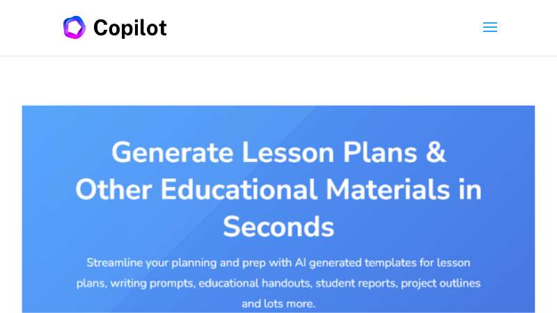 Education Copilot Homepage Image