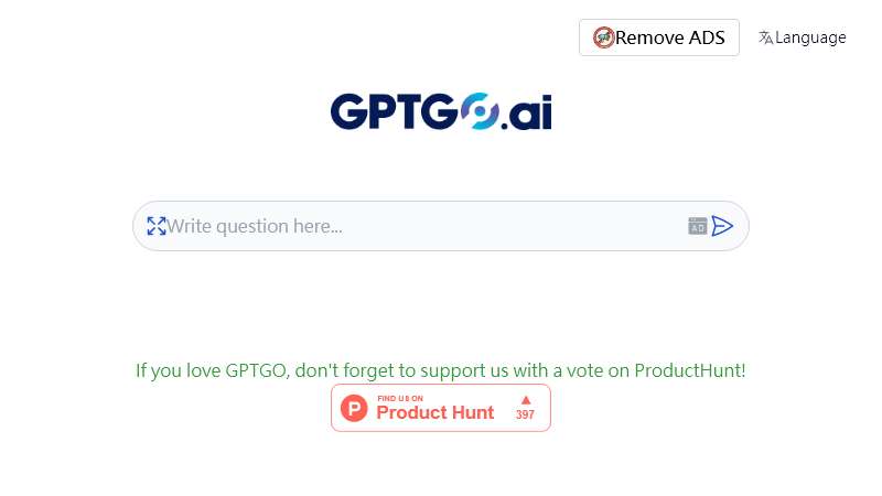 GPTGO Homepage Image