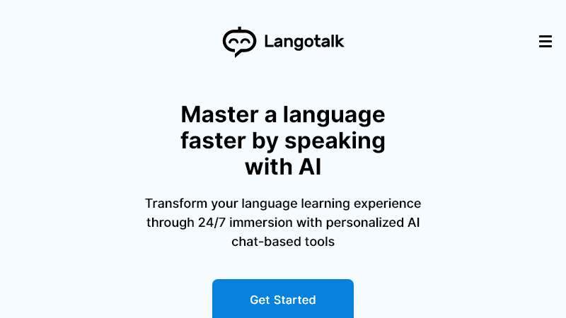 Langotalk Homepage Image