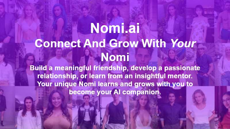 Nomi AI Homepage Image