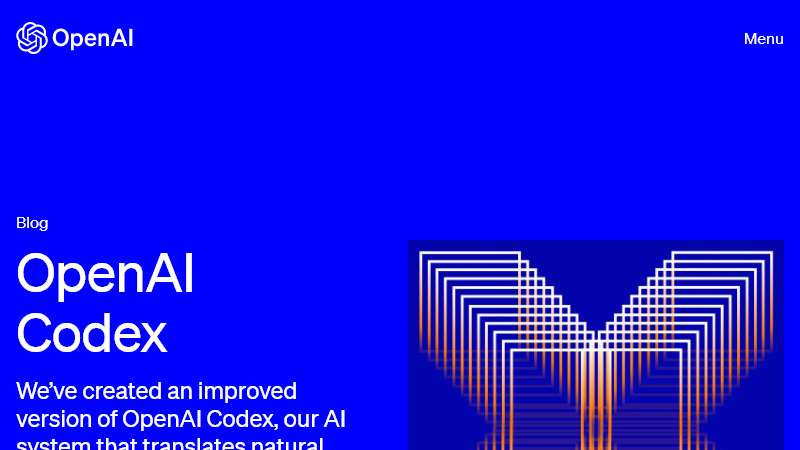 OpenAI Codex Homepage Image