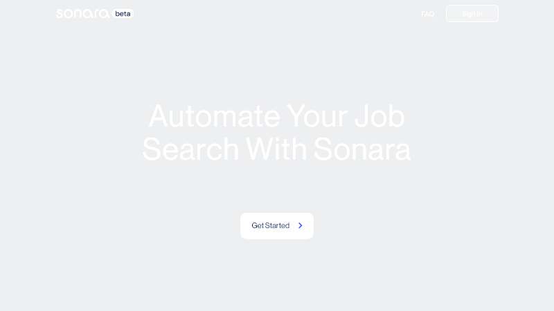 Sonara AI Homepage Image