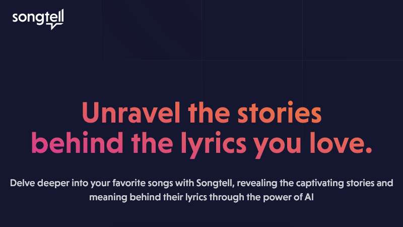 Songtell Homepage Image