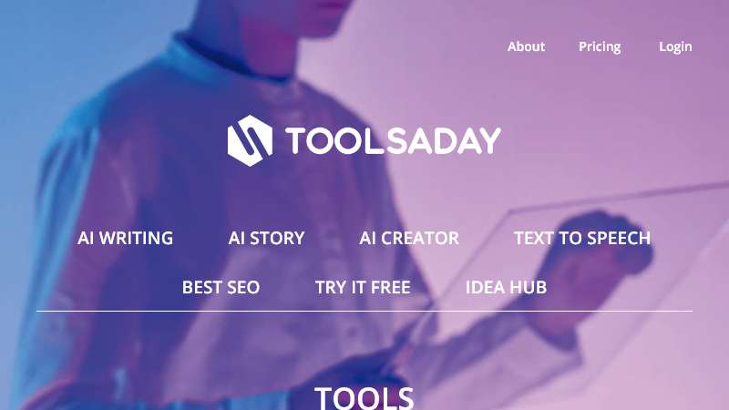 Toolsaday Homepage Image