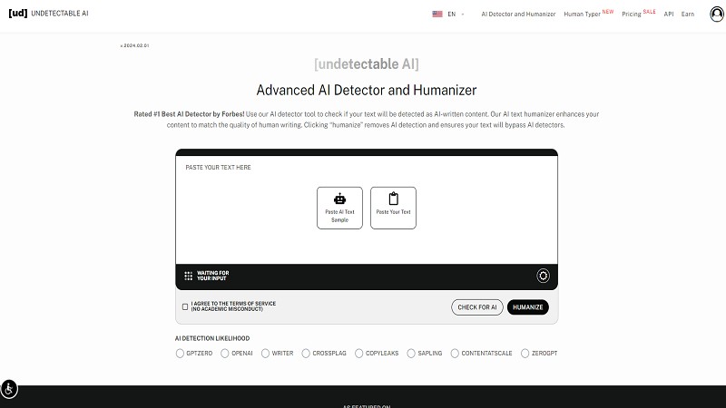 Undetectable AI Homepage Image