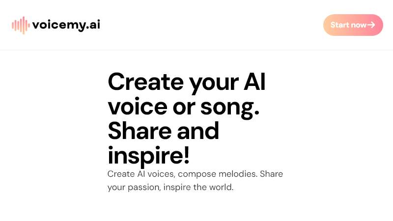 Voicemy AI Homepage Image